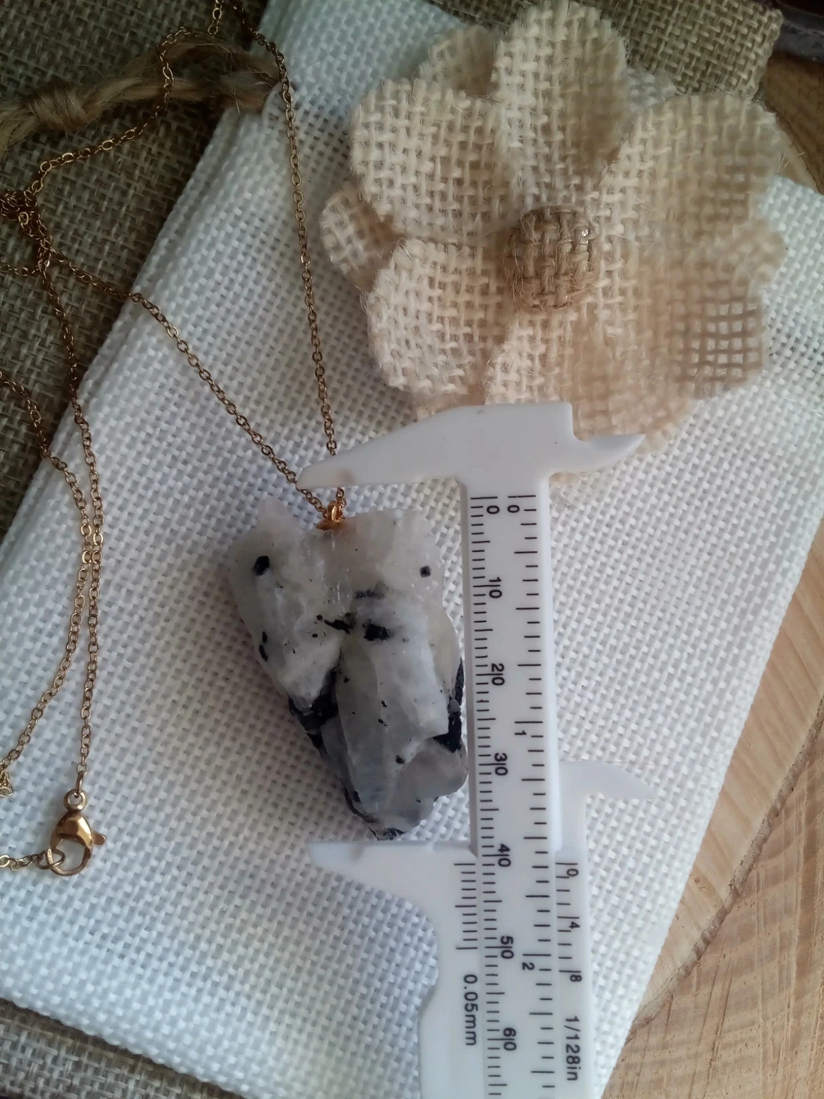 Collier pierre de péristérite naturelle – photo 3